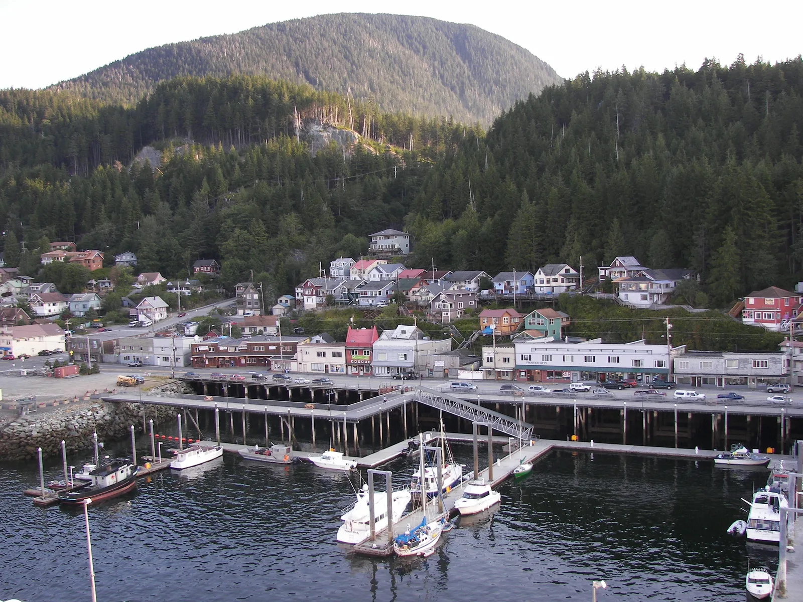 Ketchikan rising along the edge of Tongass Narrows